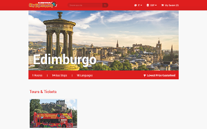 Il sito online di City Sightseeing Edimburgo