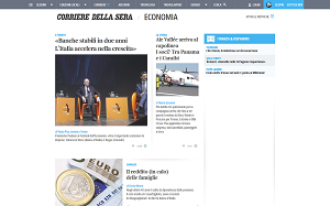 Il sito online di Corriere Economia
