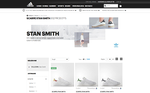 Il sito online di Stan Smith Adidas