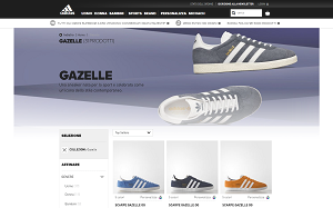 Il sito online di Gazelle Adidas
