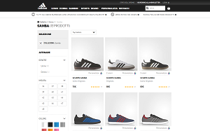 Il sito online di Samba Adidas