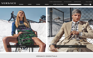 Il sito online di Versace