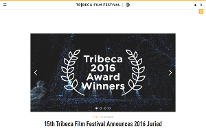 Il sito online di Tribeca film festival