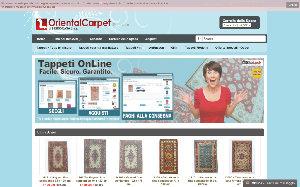 Il sito online di Oriental Carpet store