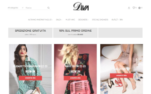 Il sito online di Diva shop online