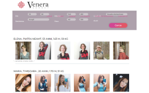 Il sito online di Venera Agency