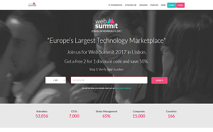 Il sito online di Web Summit