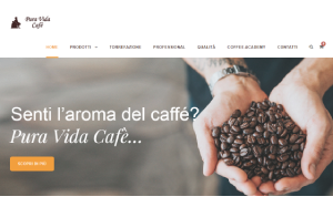 Il sito online di Pura Vida Café