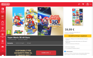 Il sito online di Super Mario 3D All-Stars
