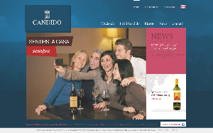 Il sito online di Candido wines