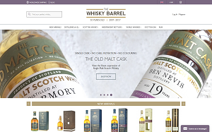 Il sito online di The whisky barrel