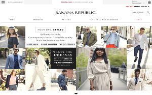 Il sito online di Banana Republic