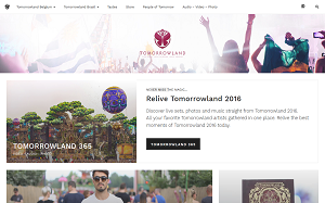 Il sito online di Tomorrowland