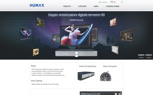 Il sito online di Humax digital