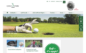Il sito online di Golf Parks Migros