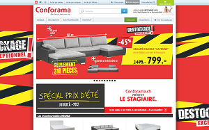 Il sito online di Conforama.ch
