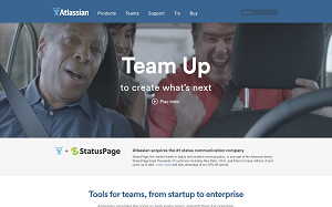 Il sito online di Atlassian