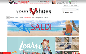 Il sito online di YoungShoes Salerno