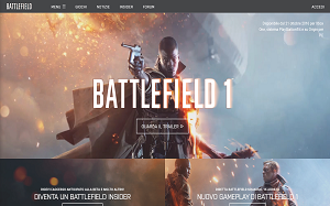 Il sito online di Battlefield
