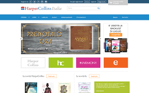 Il sito online di HarperCollins