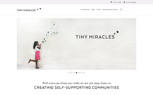 Il sito online di Tiny Miracles