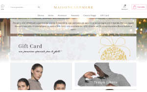 Il sito online di Maison Cashmere