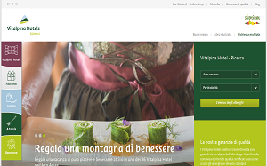 Il sito online di Vitalpina Hotels