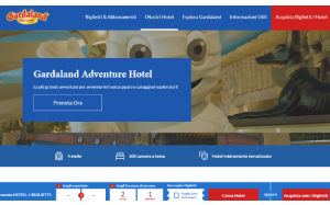 Il sito online di Gardaland Adventure Hotel