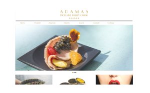Il sito online di Adamas caviar