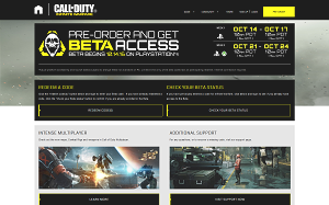 Il sito online di Call of Duty Infinite Warfare