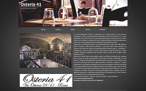 Il sito online di Osteria 41
