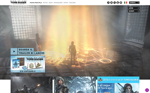 Il sito online di Tomb Raider
