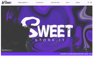 Il sito online di SweetStore