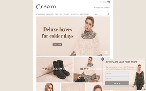 Il sito online di Cream