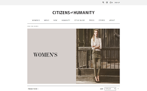 Il sito online di Citizens of Humanity