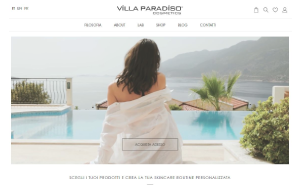 Il sito online di Villa Paradiso Cosmetics