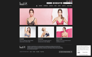 Il sito online di Huit Lingerie & Swimwear
