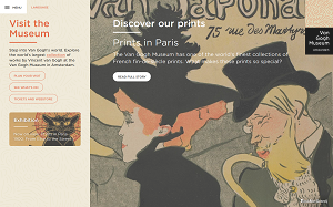 Il sito online di Van Gogh Museum