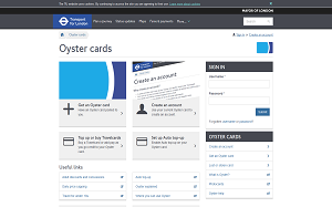 Il sito online di Oyster cards