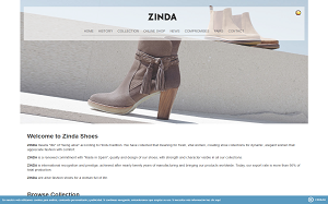 Il sito online di Zinda Shoes
