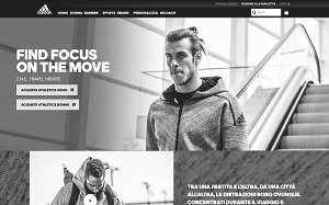 Il sito online di Adidas Athletics