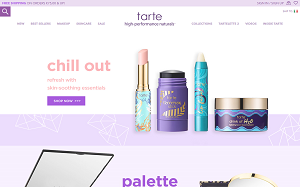 Il sito online di Tarte Cosmetics