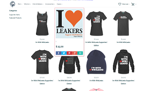Il sito online di Wikileaks Shop