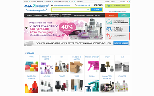 Il sito online di All in packaging