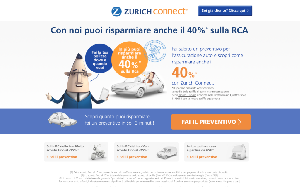 Il sito online di Zurich Connect Italia