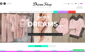Il sito online di Dream Shop