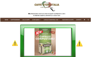 Il sito online di Caffè Italia Store