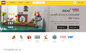 Il sito online di LEGO