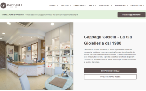 Il sito online di Cappagli Gioielli
