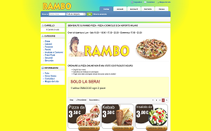 Il sito online di Rambo Pizza